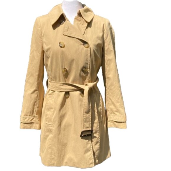 J. Crew Women's Trench Coat Khaki Double Breasted Classic Lined Collar Belt, 8P - Picture 7 of 15